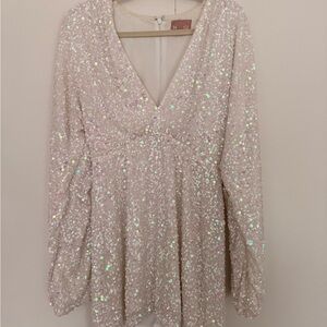SHOW ME YOUR MUMU Sequin V-Neck Dress